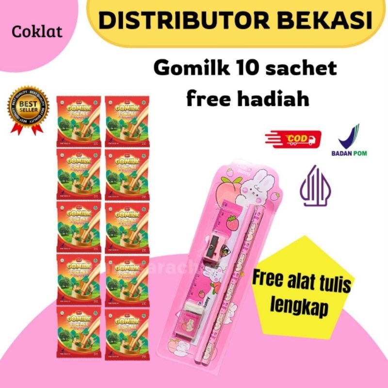 

[GARANSI+COD] GOMILK RENCENG ISI 10 SACHET BEST SELLER free GIFT