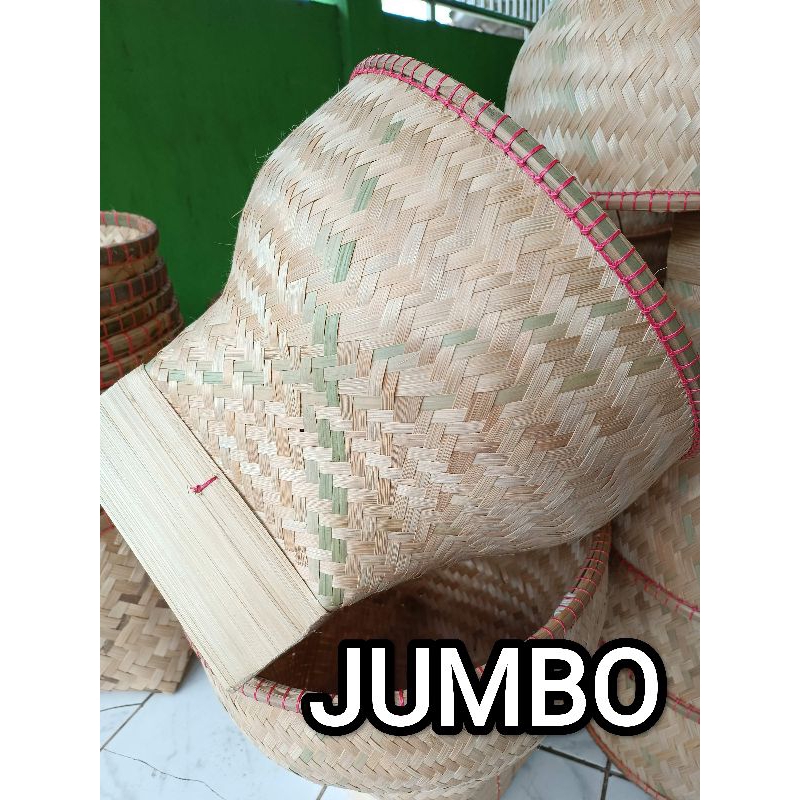 bakul bambu 10 liter  jumbo/ wadah nasi jumbo/ bakul isikan / bakul said / grosir anyaman bambu