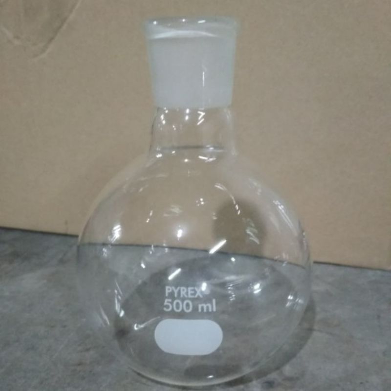 Labu alas bulat 500 mL (pyrex)