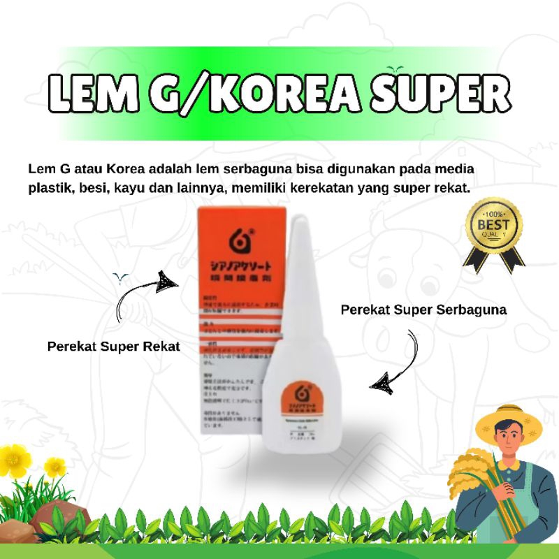 

LEM KOREA LEM G LEM BESI LEM SERBAGUNA LEM G Korea Super Asli 100% ORIGINAL BARCODE EM G KOREA SUPER