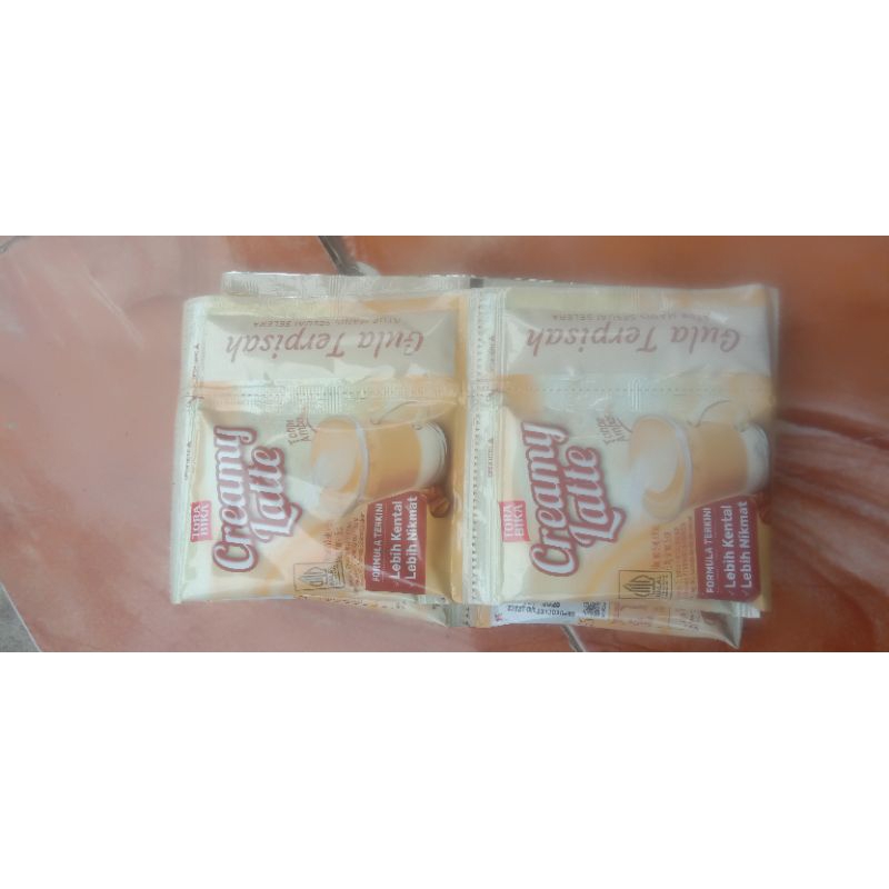 

creamy latte tanpa ampas gula terpisah mayora Tora bika creamy latte