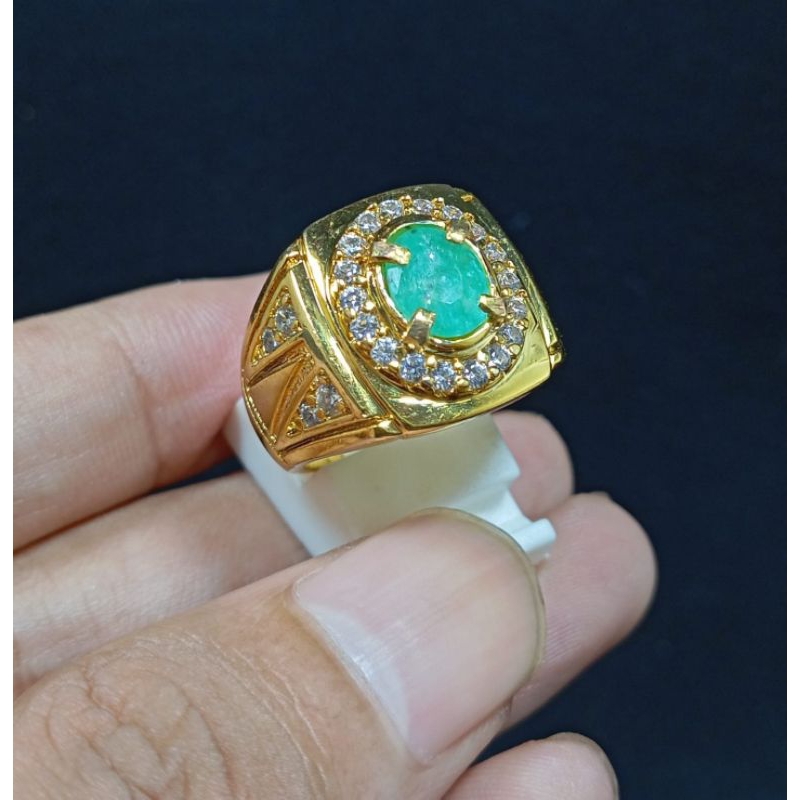 DIJAMIN ORIGINAL BATU EMERALD BERYL " PERMATA ZAMRUD" ASLI NATURAL BERSERTIFIKAT LAB