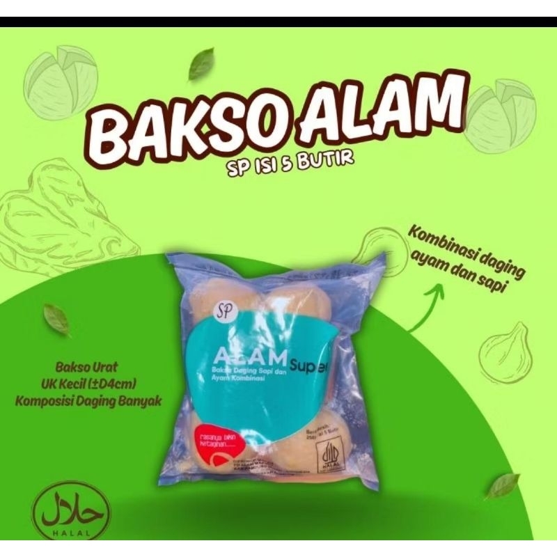 

Bakso alam jumbo isi 5 bakso sapi