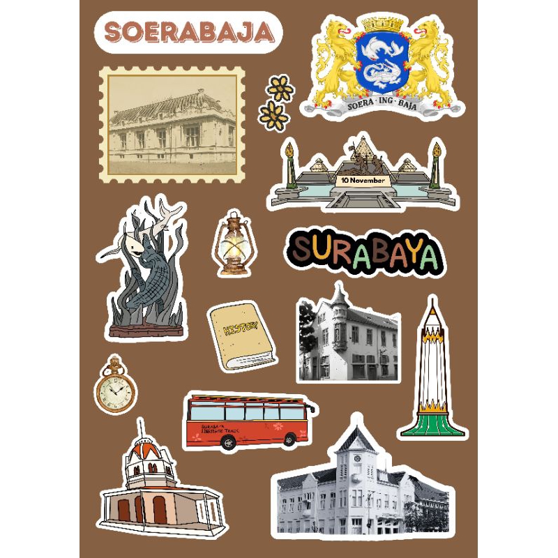 

STICKER Surabaya Tempo Doeloe ukuran A6
