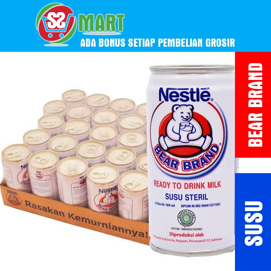 

BEAR BRAND Susu Kaleng Susu Beruang Susu Steril 189ml x 30