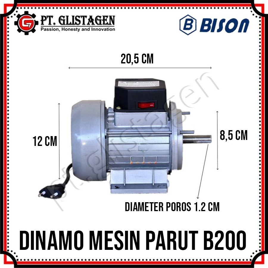Bison Dinamo Mesin Parut Parutan Kelapa Listrik Dinamo Elektromotor Serbaguna