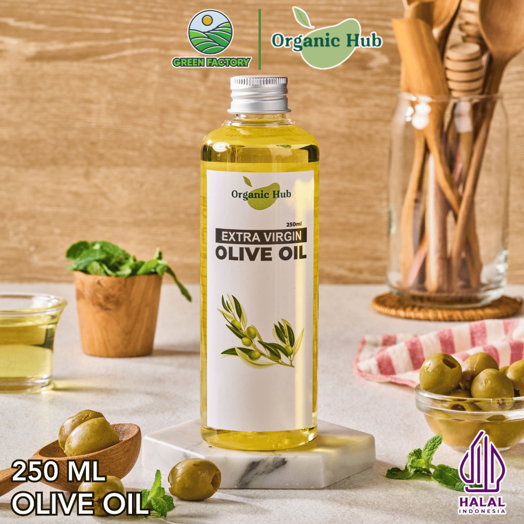 

Organic Hub Virgin Olive oil 100% Minyak zaitun EXTRA VIRGIN OLIVE OIL 250ML Bisa UNTUK MASAK