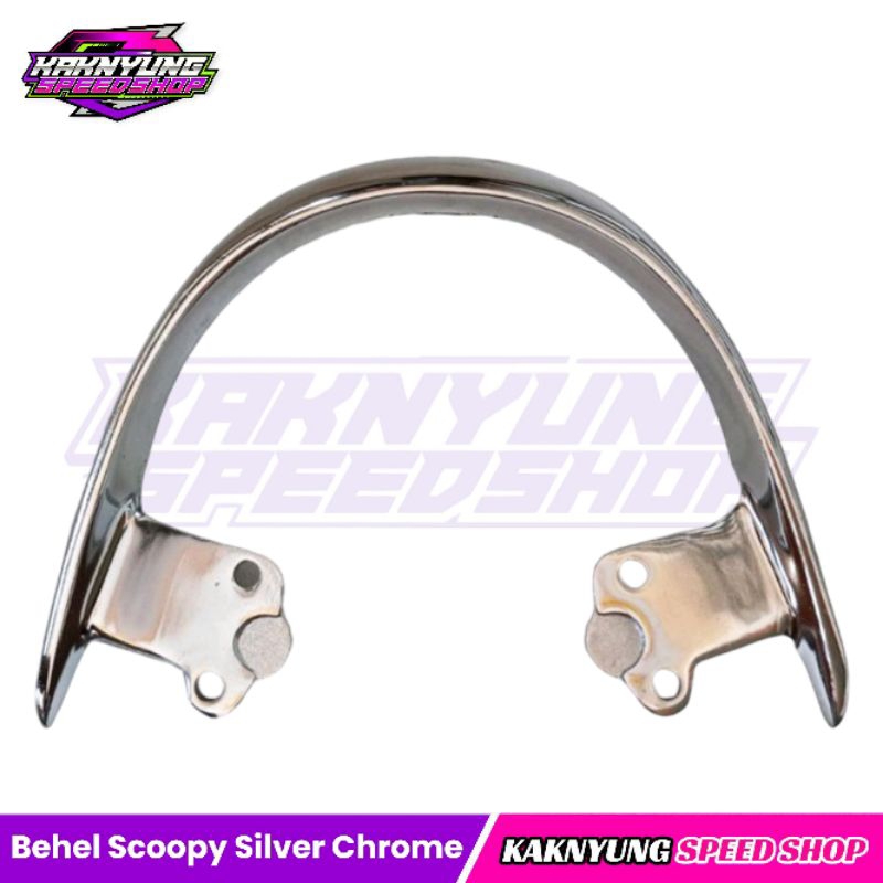 Behel Scoopy Chrome Model Original Varian Warna Silver Chrome