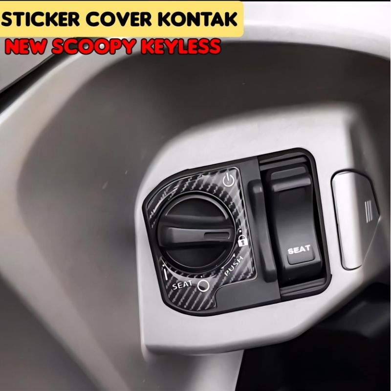 Stiker Cover Kunci Kontak New SCOOPY Keyless  2020 2021 2022