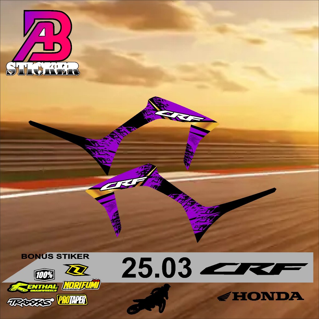 (COD) TERBARU STICKER STRIPING CRF 150 L CRF MERAH PUTIH HITAM STRIPING CRF API CRF 150 ORIGINAL FUL