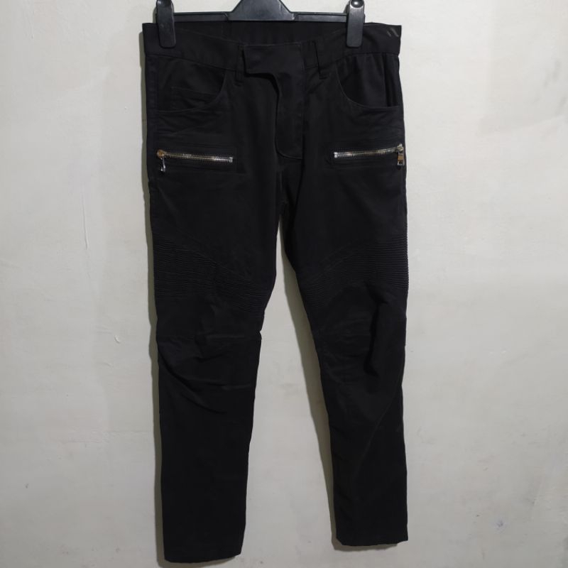 balmain jeans biker pekat