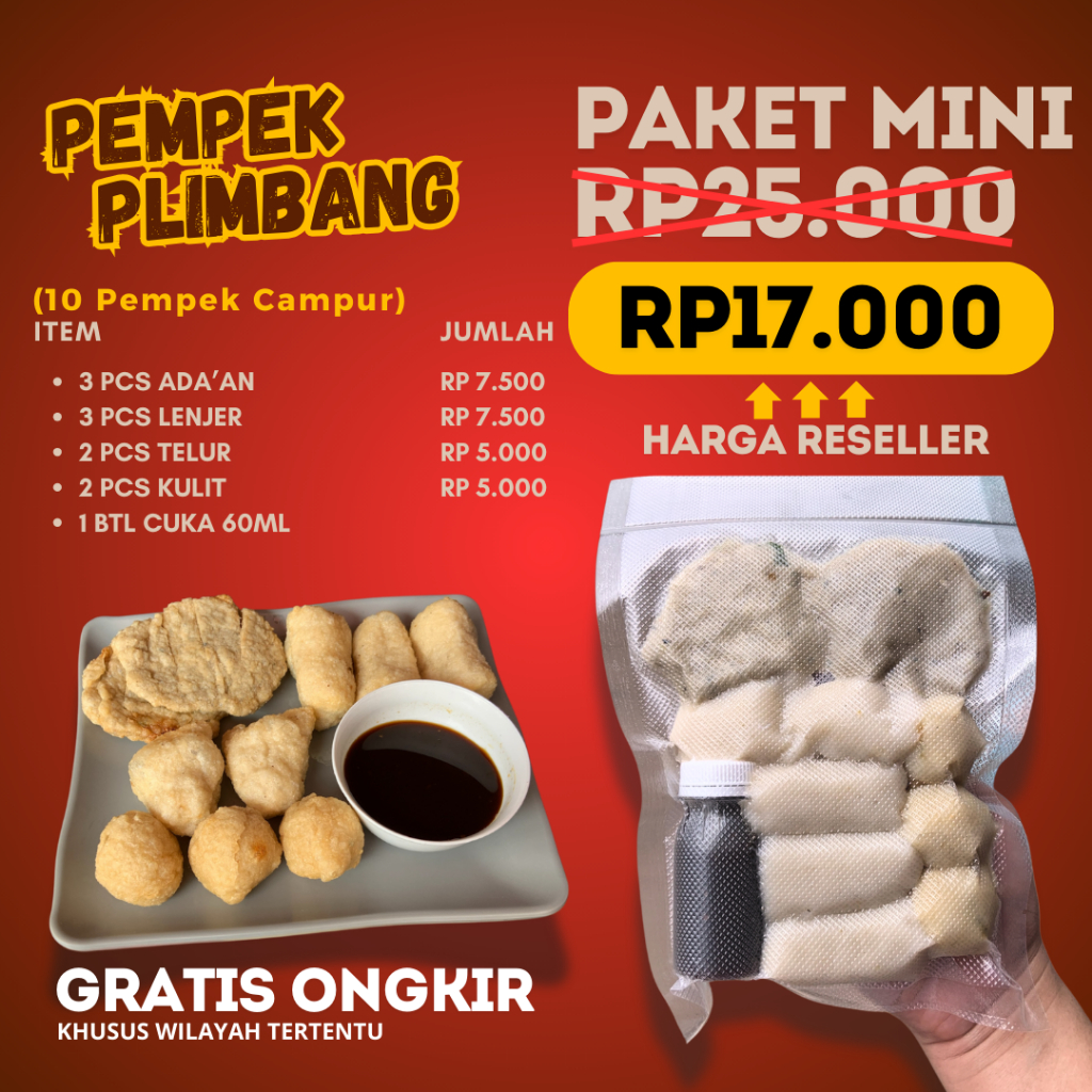 

PEMPEK PALEMBANG MURAH 17RB COCOK UNTUK USAHA