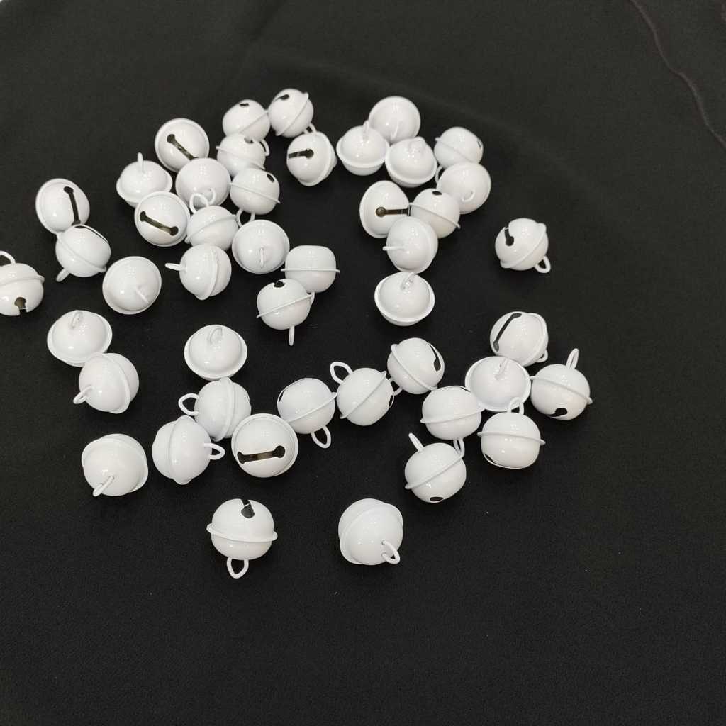 Lonceng/Klintingan Collar Polos Ufo 22m  Putih Untuk Anjing Dan Kucing