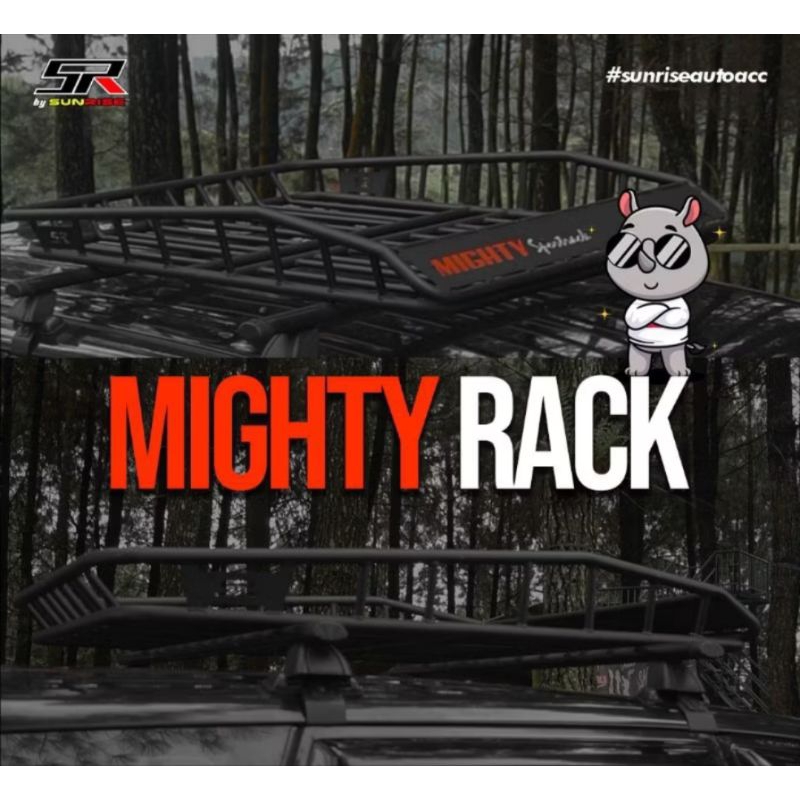 RACK MIGHTY Rack Universal Mobil Tempat Keranjang Diatas Atap Mobil Rack Atas Roofbox