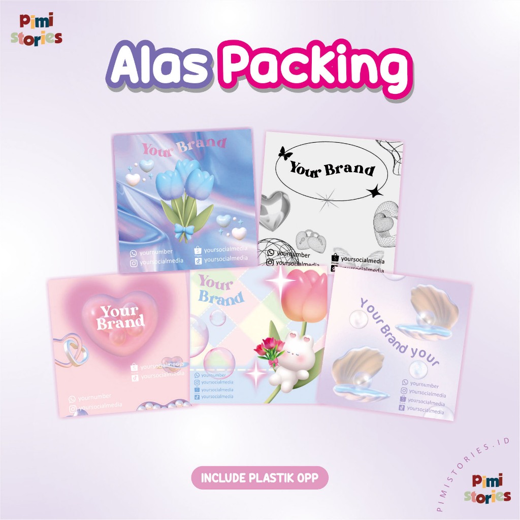 

[INCLUDE PLASTIK] ALAS PACKAGING ⚫ KERTAS PACKING FREEBIES ⚫ ACCESORIES ⚫ CINCIN GELANG ⚫ CUSTOM PACKAGING ⚫ KEMASAN AKSESORIS ⚫ AESTHETIC ⚫ COQUETTE