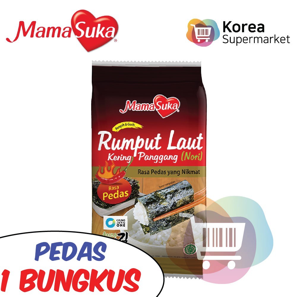 

[PROMO] Mamasuka Rumput Laut Panggang Nori Gim Pedas Spicy isi 1 bungkus