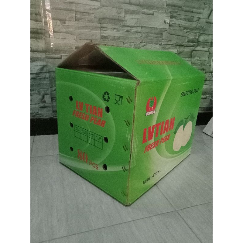 

kardus jumbo tebal / kardus bekas buah pear