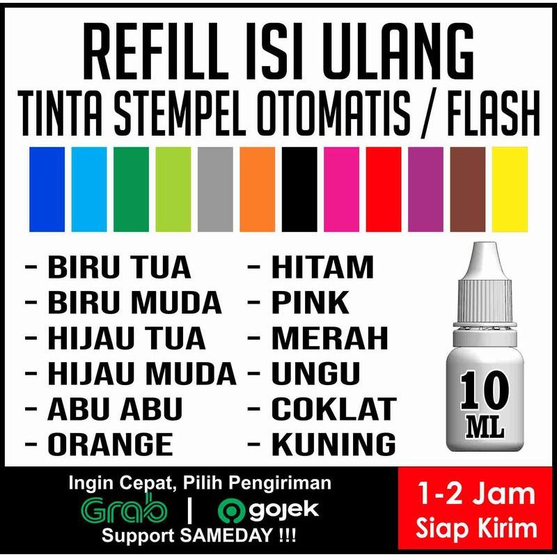 

TINTA REFILL STEMPEL WARNA | STAMPEL OTOMATIS