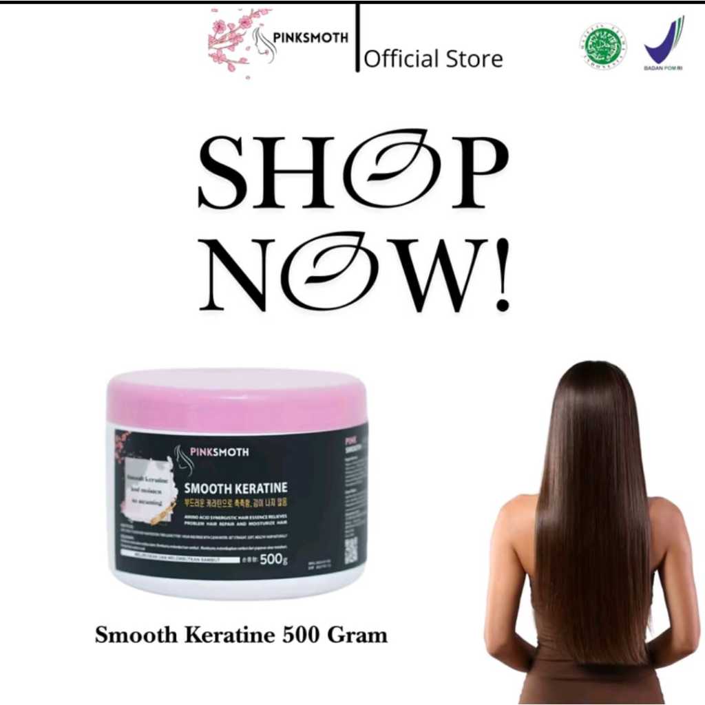 PINKSMOTH KERATIN KOREA PELURUS RAMBUT PERMANEN ALA KOREA SMOOTHING RAMBUT LURUS 500 GRAM