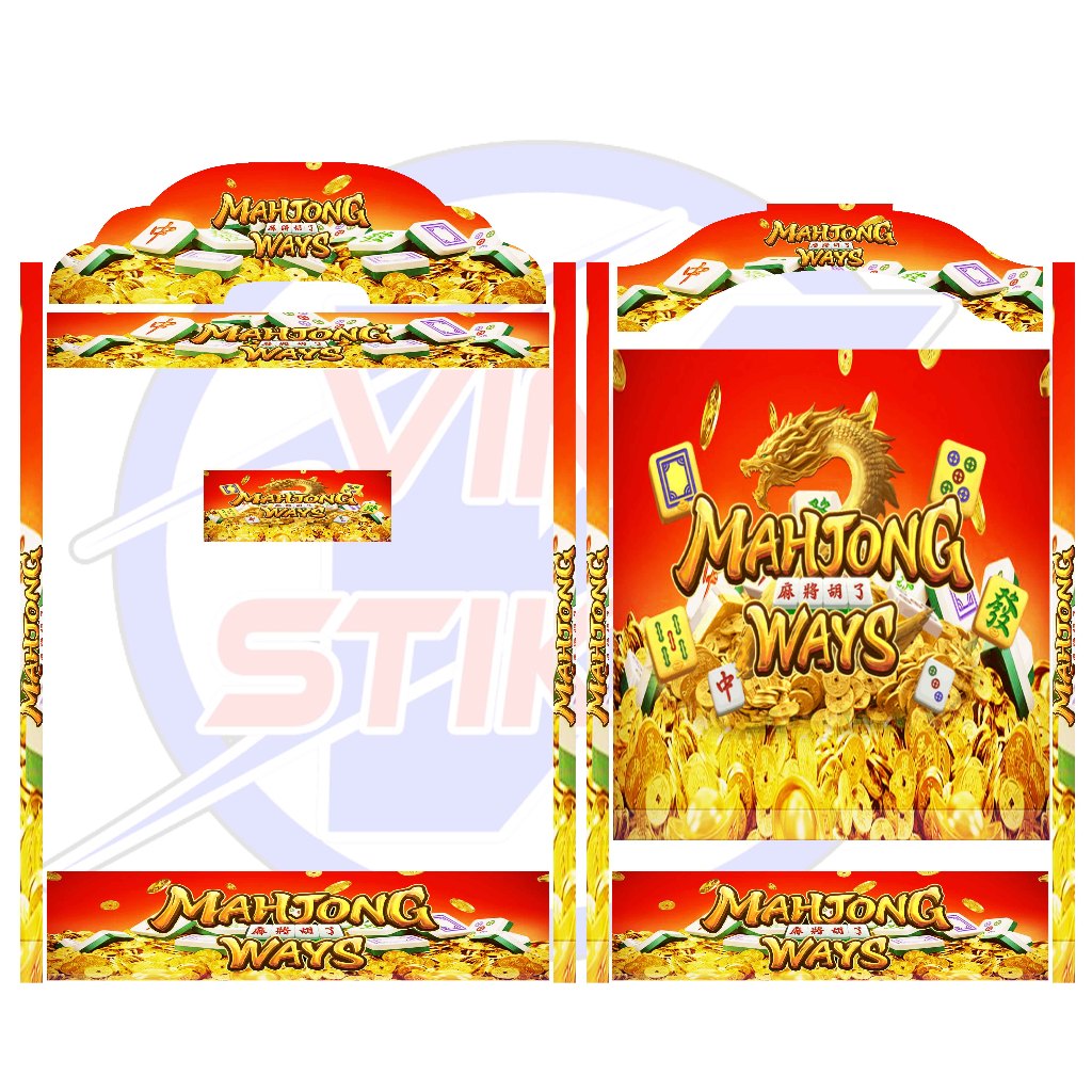 STIKER DECAL SANGKAR KIPASAN MOTIF MAHJONG