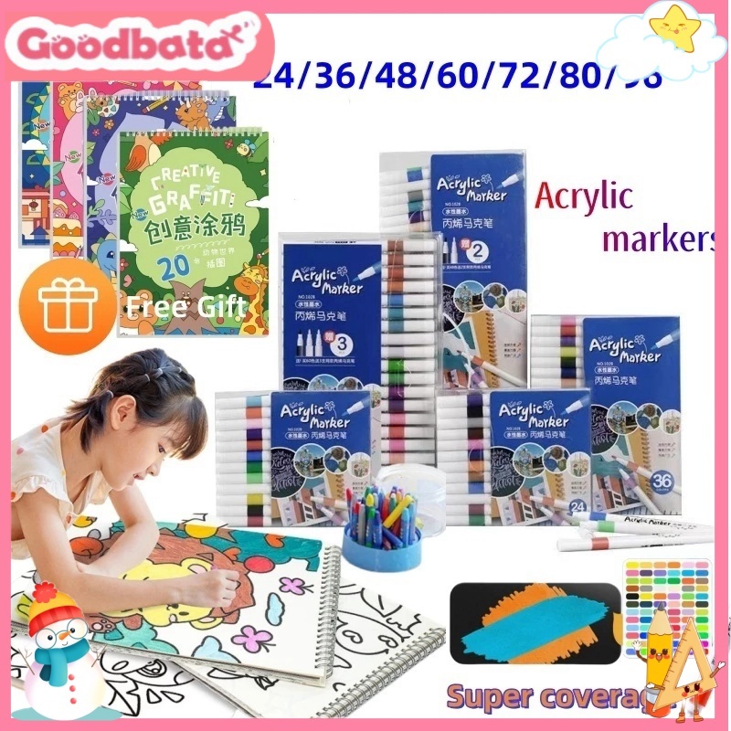 

Goodbata DIY Painting Spidol Pastel Pulpen Highlight Drawing Warna Acrylic Marker Set Spidol Akrilik