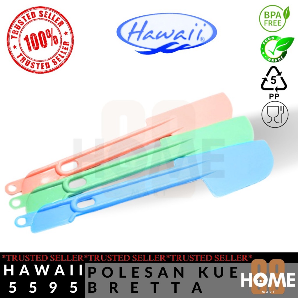 HAWAII 5595 - HAWAII BRETTA POLESAN / SPATULA KUE PLASTIK / SPATULA SOLET POLESAN KUE BRETTA 5595 HA