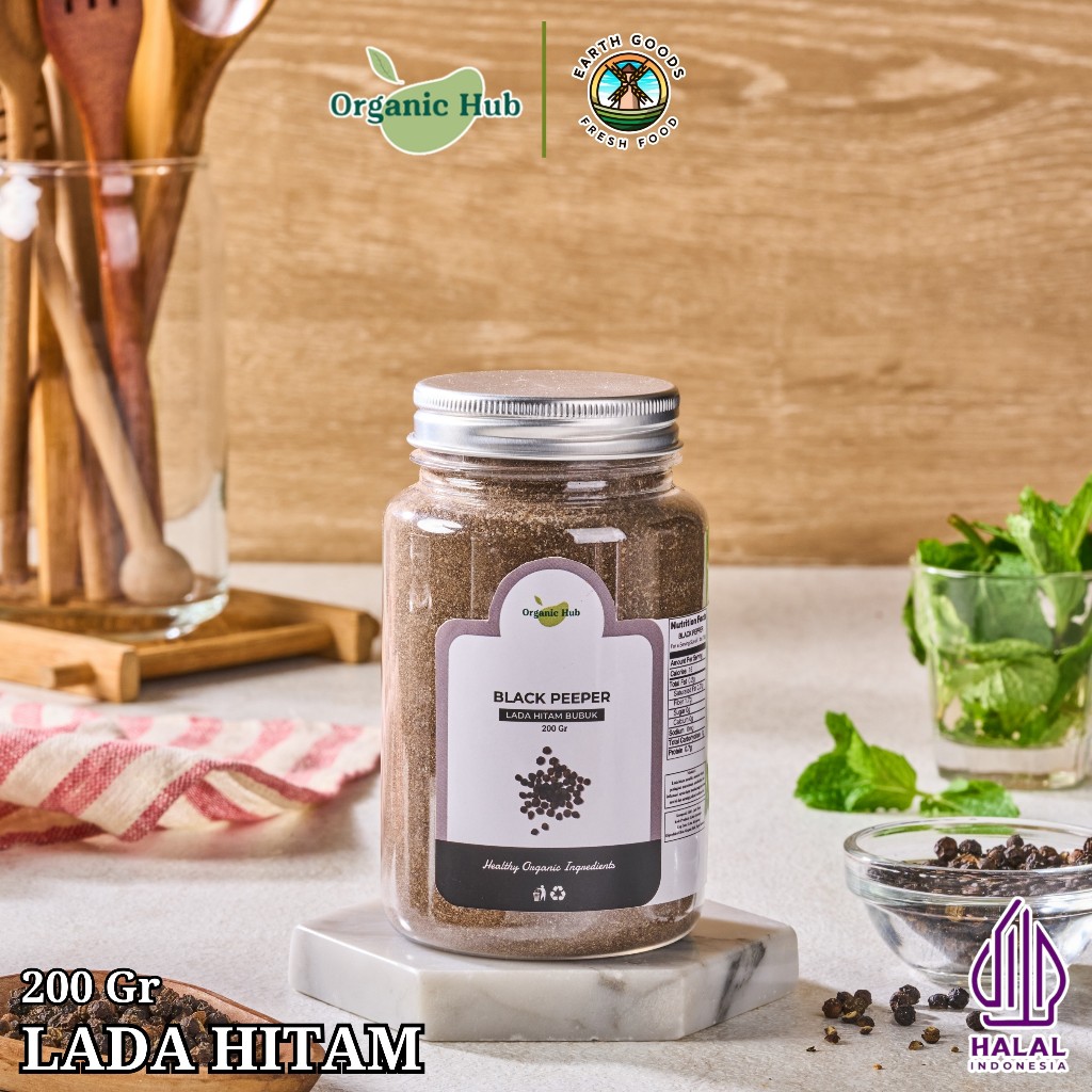 

Organic Hub Lada Hitam Bubuk Halus Bumbu Dapur Premium Black Pepper Powder 200 gr