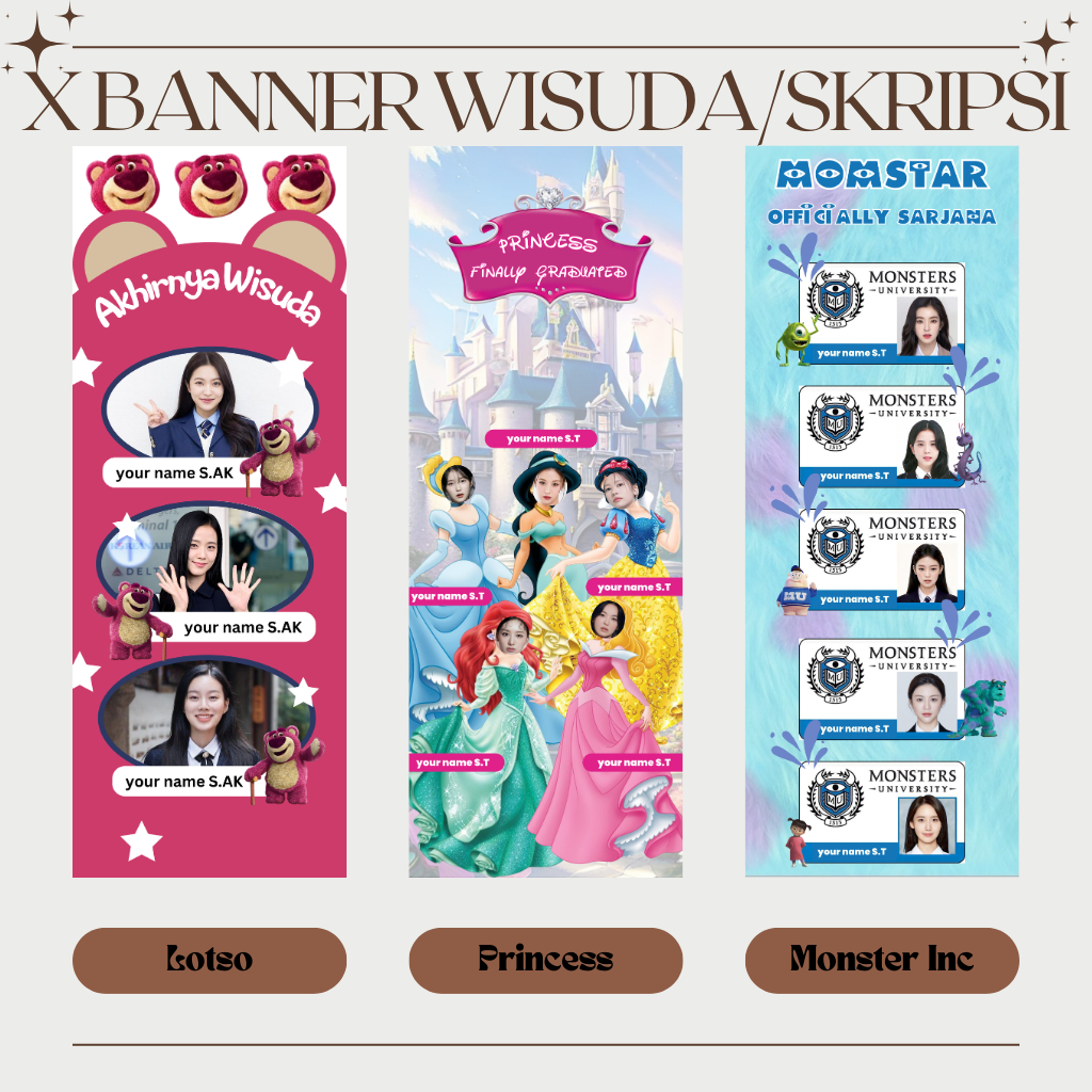 X BANNER + TIANG WISUDA/SKRIPSI/SIDANG AKHIR