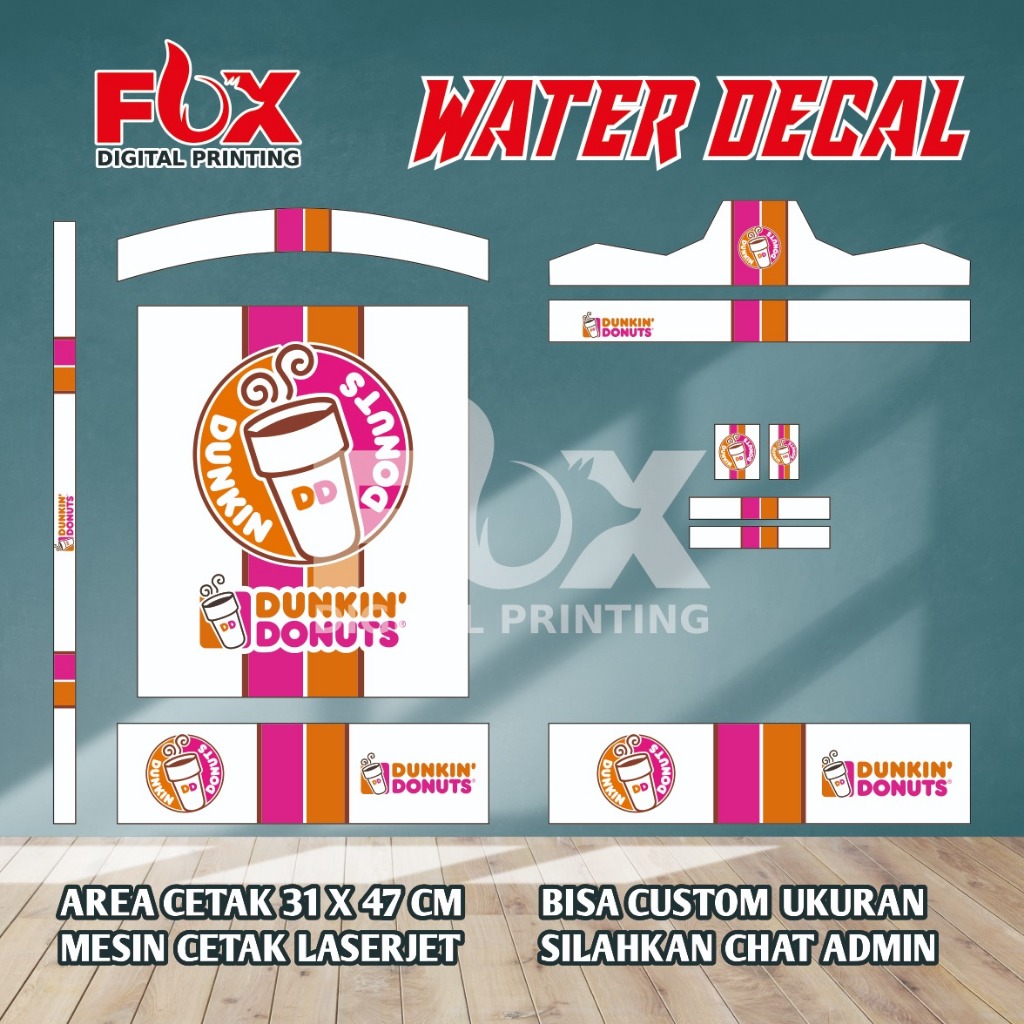 WATER DECAL SANGKAR REPLIKA, MURAI, KOSAN, KIPAS NOMER 1,2,3