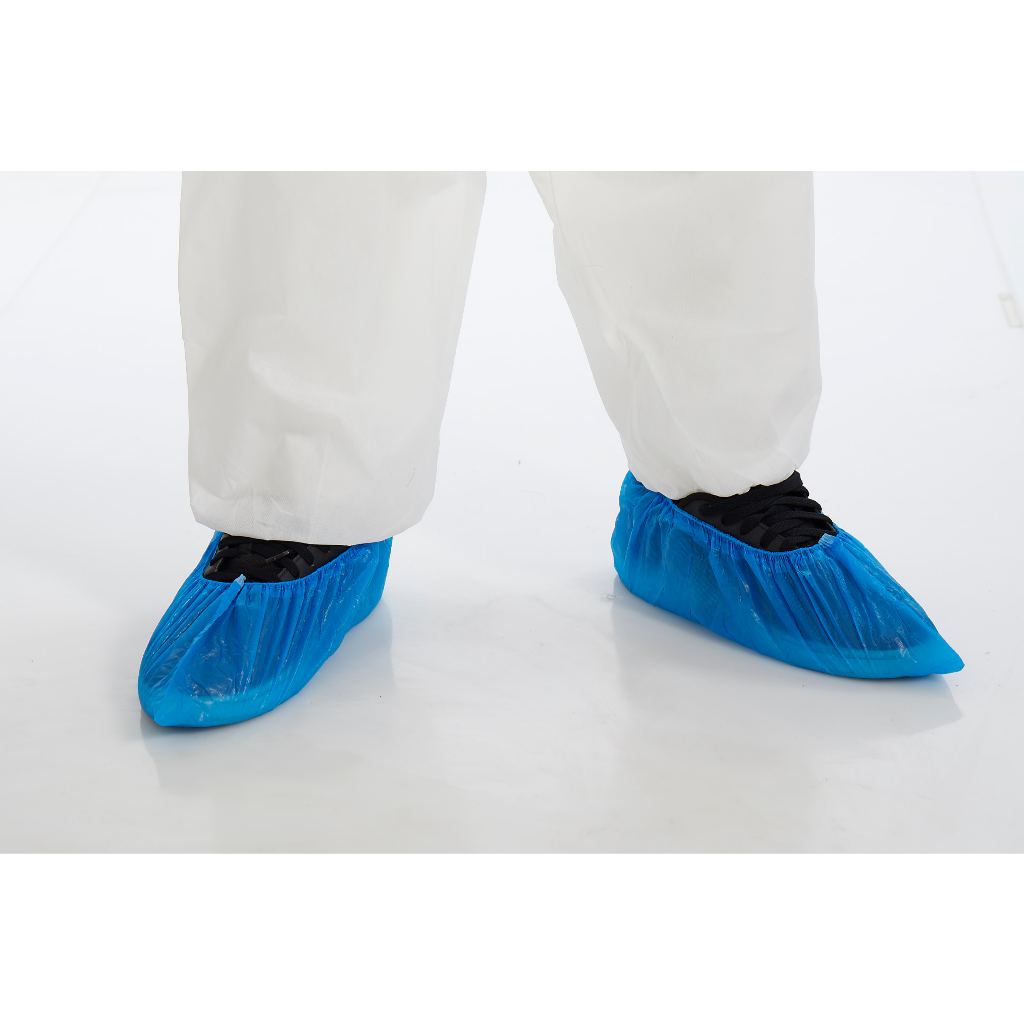 SHOES COVER CPE/PLASTIK BIRU ISI 100 PCS