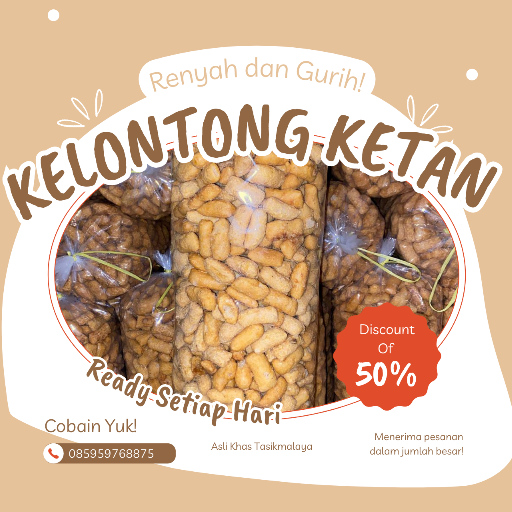 

Kelontong Opak Manis Mirasa Terbuat Dari Ketan Gula Merah Makanan Khas Tasikmalaya (Kolontong Manis)