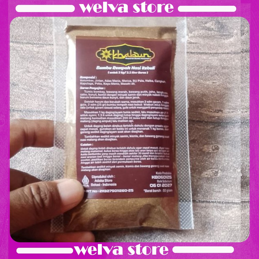 

Bumbu Nasi Kebuli Khas Arab Timur Tengah 50 Gram