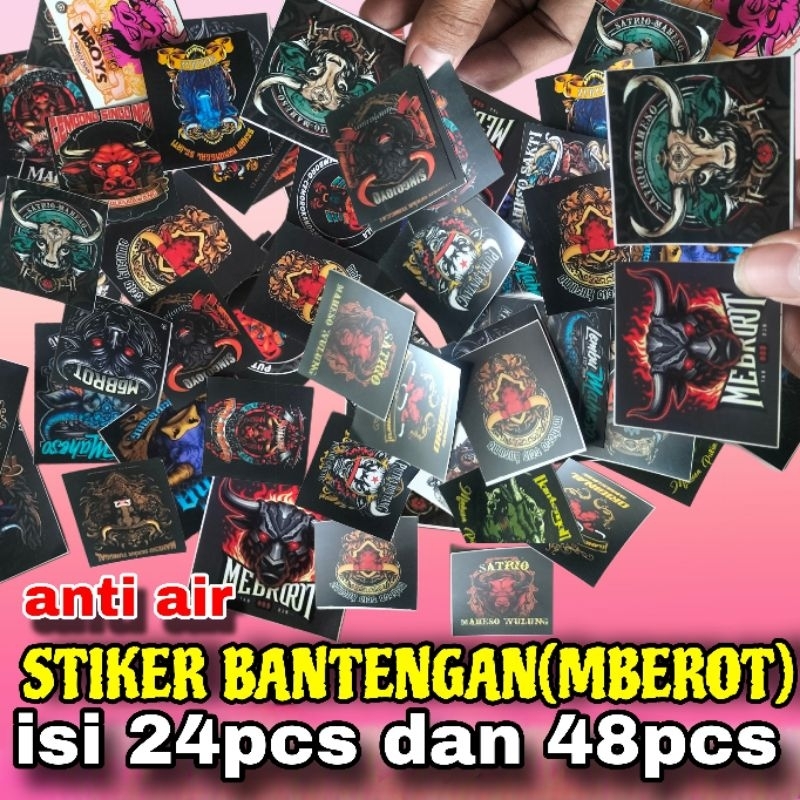 

STIKER BANTENGAN ISI 24 DAN 48 PCSBAHAN ANTI AIR(VYNIL)