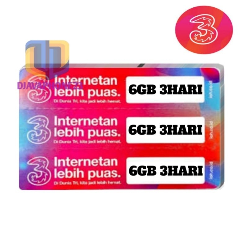 VOUCHER DATA TRI 6GB 3HARI (NEW)