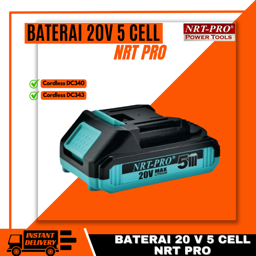 Battery 20v 2Ah 10 Cell Baterai NRT PRO 4A 2000 mAh Tipe LXT Power Tools Cordless SparePart Suku Cad