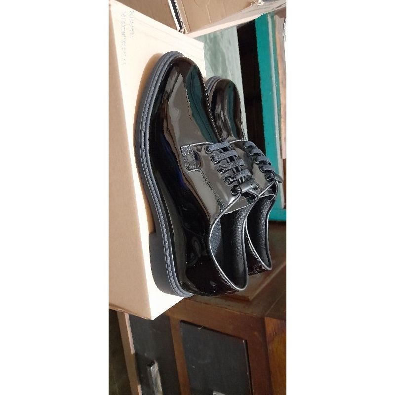 sepatu pdh jatah terbaru TNI AD tali magnet