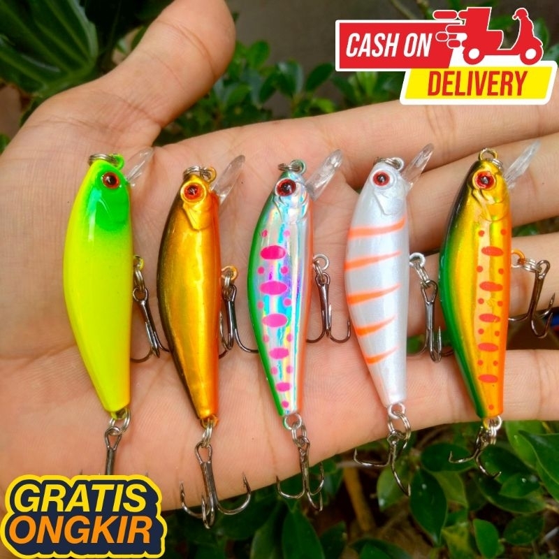 1PCS 5.5cm /6.5g  Minnow Minow Killer Umpan Pancing Sinking Casting Ultralight UL Wader,BabyGt,Barak