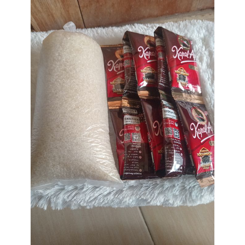 

Gula 500gr + Kapal api mini 10 saschet