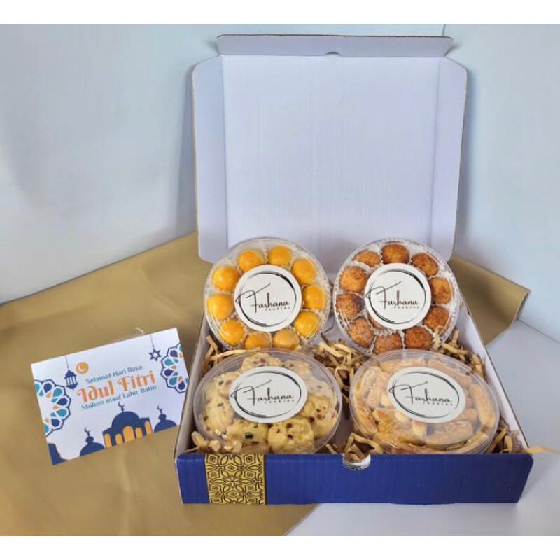 

hampers box isi 4 kue kering