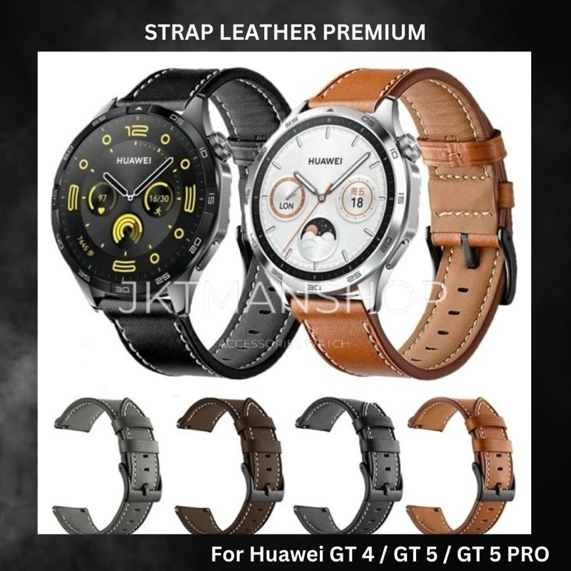 STRAP TALI JAM HUAWEI WATCH GT 2 / 3 / 4 / 5 / PRO 46MM LEATHER PREMIUM LUG 22MM
