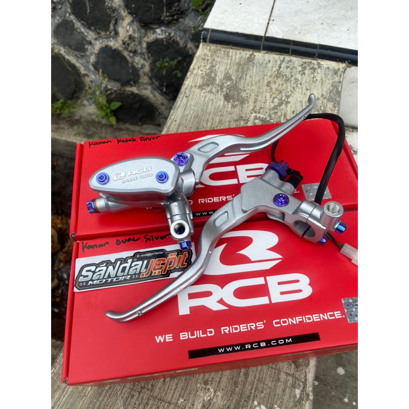 MASTER REM RCB OVAL E2 SILVER SET HANDLE KOPLING RCB E2 ORIGINAL MASTER REM RCB OVAL SET BAUT TITANI