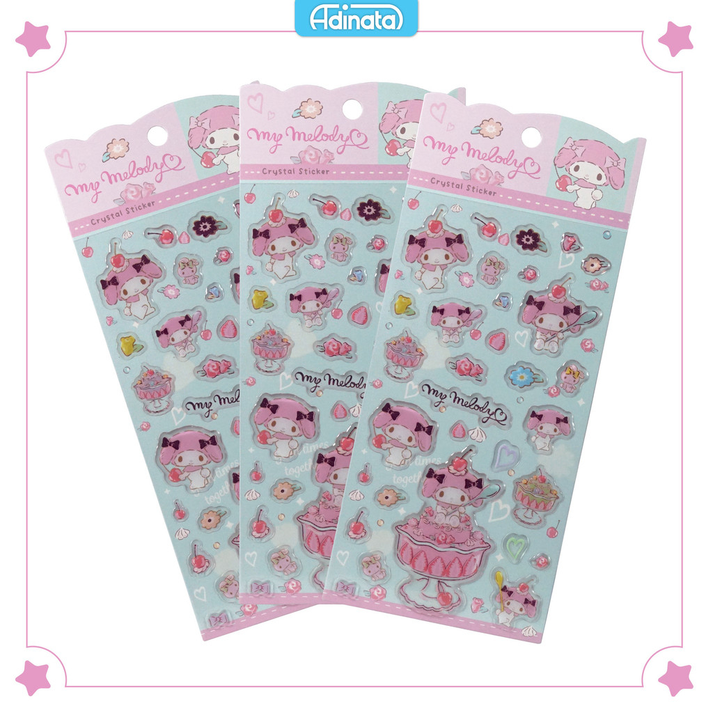 

My Melody Crystal Puffy Stickers 2513-6108 / Stiker - Adinata