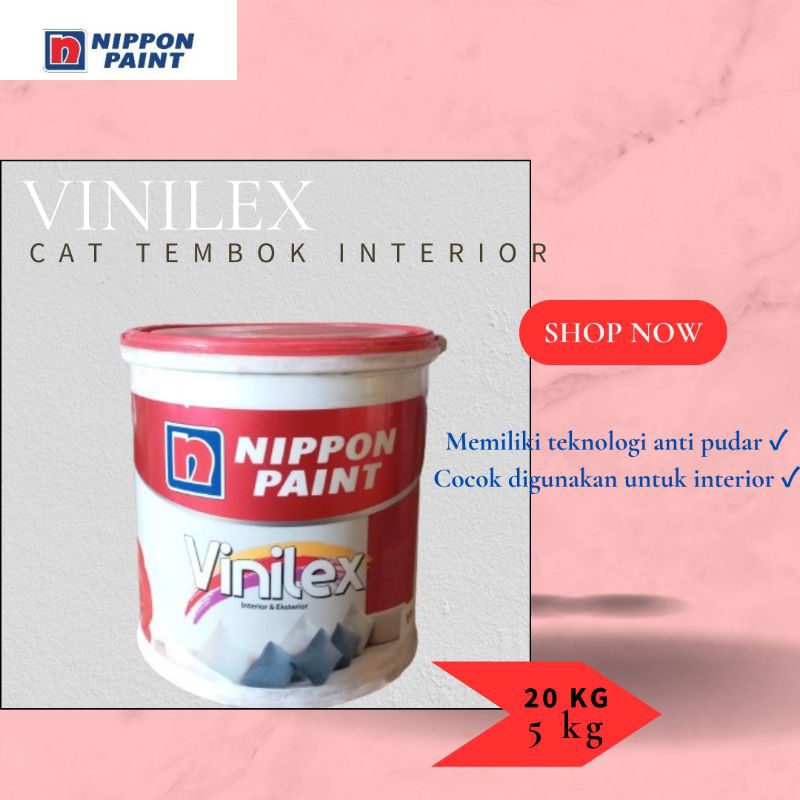 CAT TEMBOK INTERIOR NIPPON PAINT VINILEX 5 kg