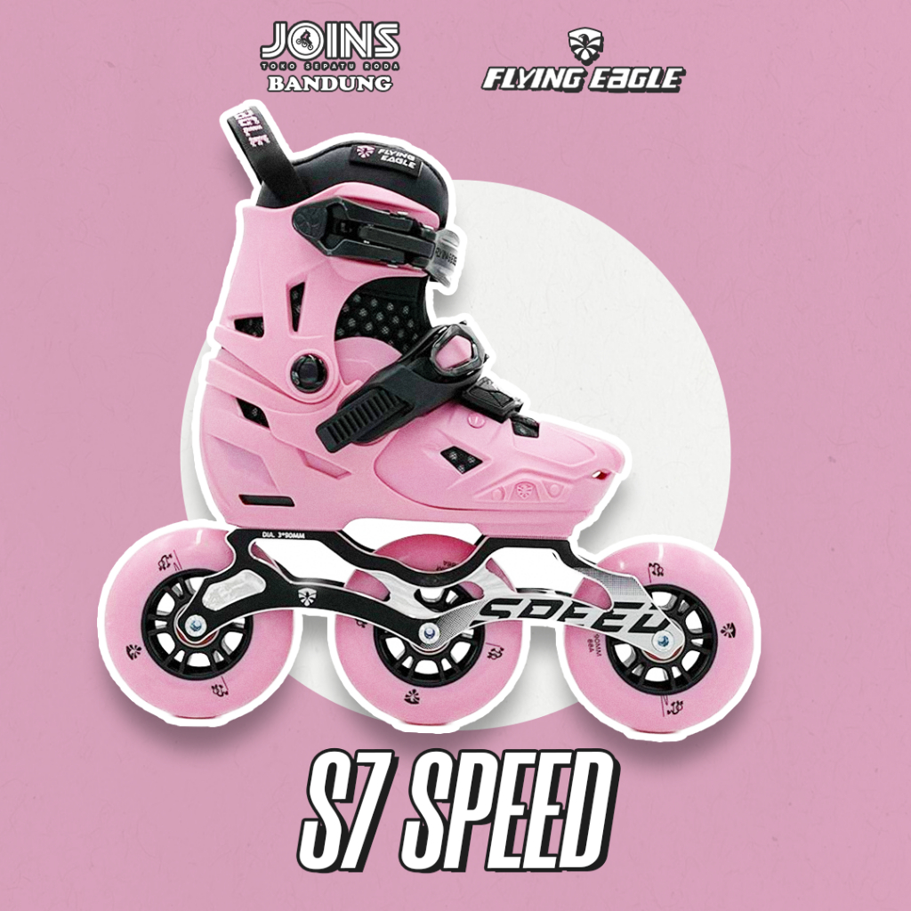 Sepatu Roda Inline Skate Anak Flying Eagle S7 Speed PINK