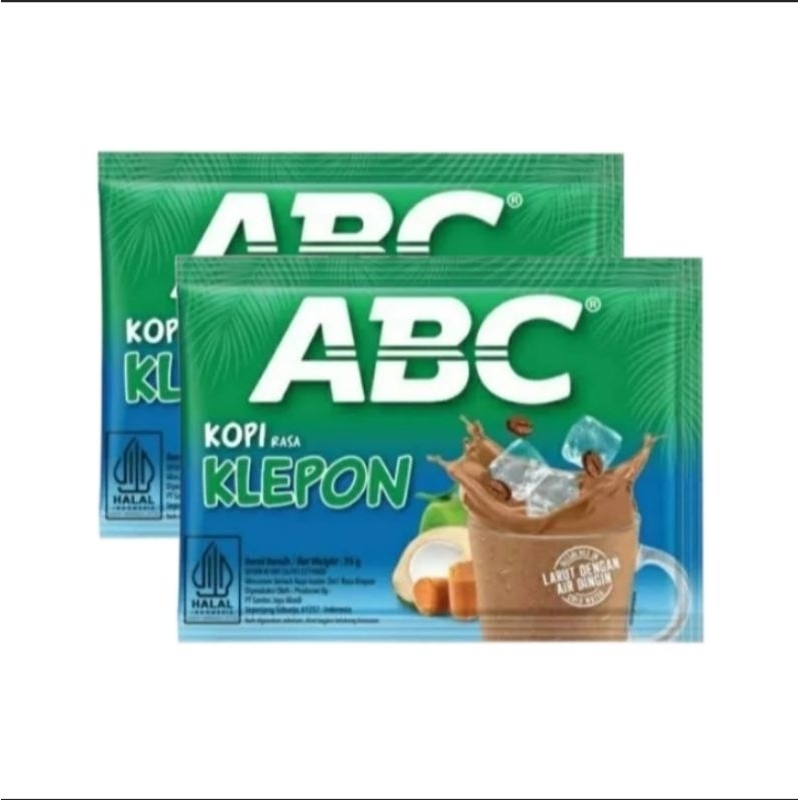 

kopi ABC Rasa klepon 25gr 1 renceng isi 10