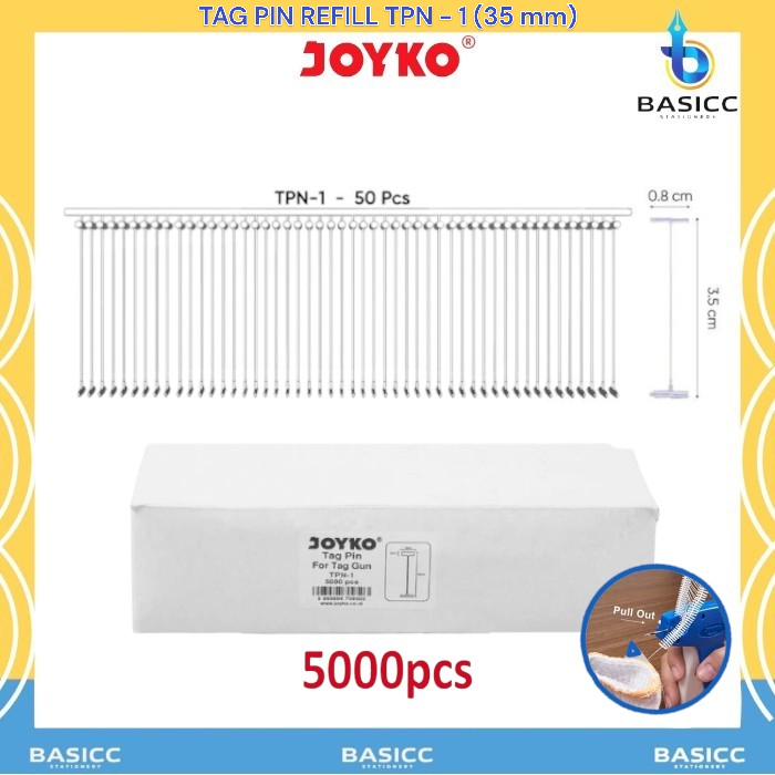 

Joyko Tag Pin Isi Refill Tag Gun TPN-1 (35mmx8mm) | @1Box