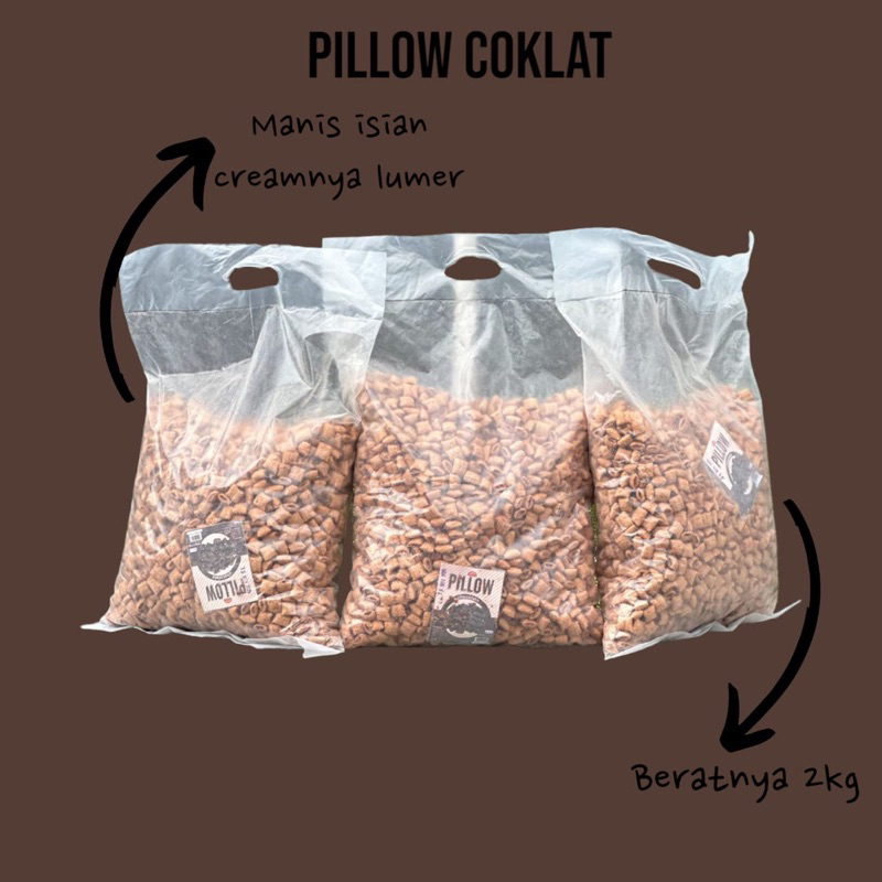 

PILLOW COKLAT mini snack sereal coklat 2kg PER BALL