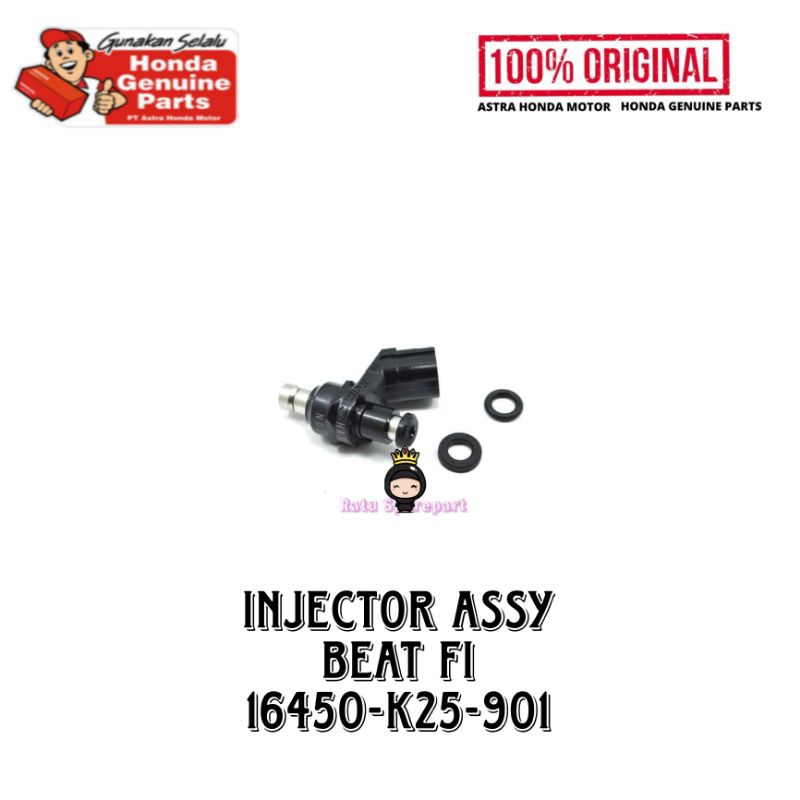 Injector Assy BeAT FI Original - 16450K25901 - Injector Assy Scoopy FI  Original - Injector Beat FI 