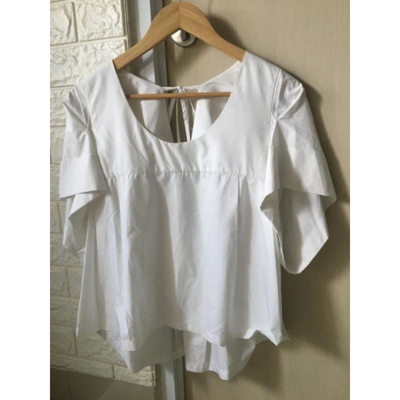 Atasan Blus wanita putih lengan pendek southaven