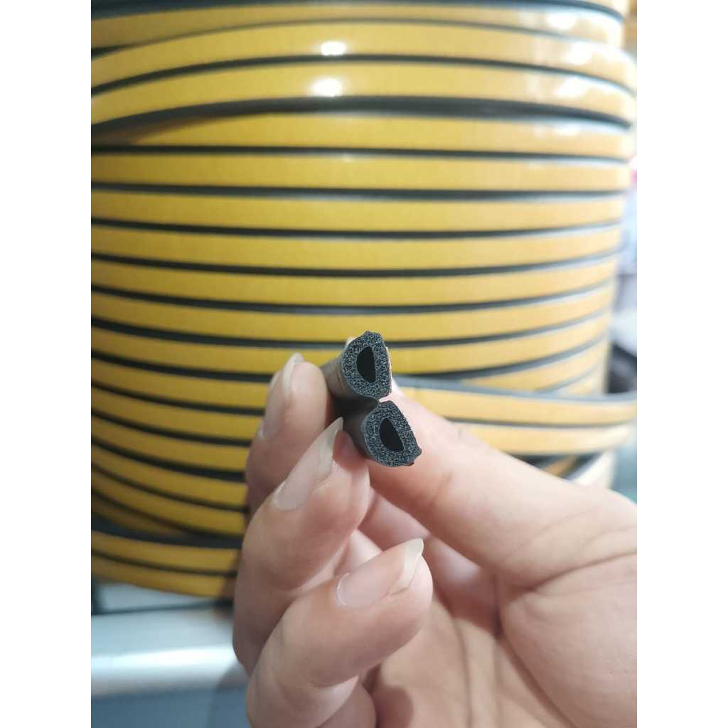 Mohair Karet Door Seal Karet List D Hitam Penutup Celah Pintu Peredam Pintu